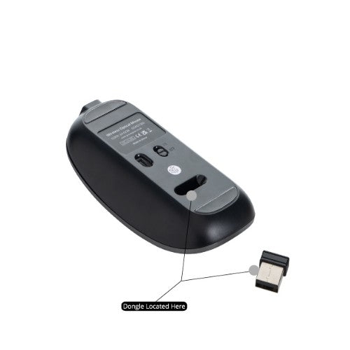 connektgear KB238 Wireless Multimedia UK Layout Keyboard & 5 Button Optical Mouse - Silver With Black Keys