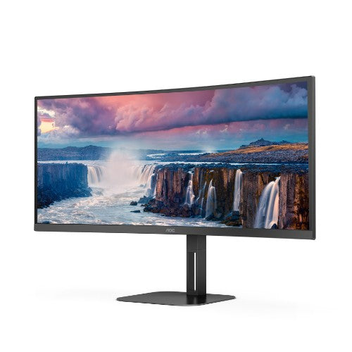 AOC V5 CU34V5C/BK computer monitor 86.4 cm (34") 3440 x 1440 pixels Wide Quad HD LED Black