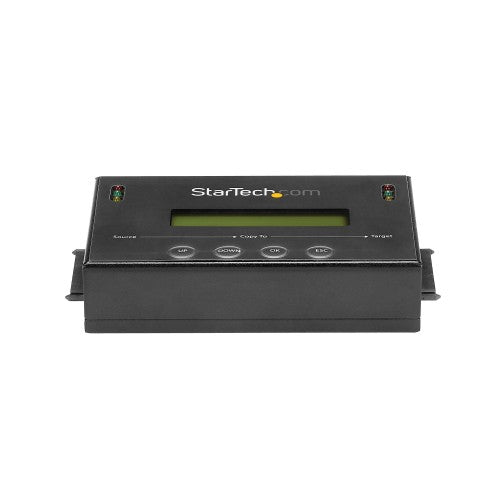 StarTech.com 1:1 Standalone Hard Drive Duplicator & Eraser, SATA HDD/SSD Disk Cloner & Eraser, LCD display, TAA Compliant, OS Independent