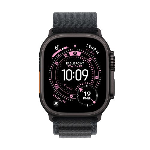 Apple Watch Ultra 3 GPS + Cellular 49mm Black Titanium Case with Black Alpine Loop - Large