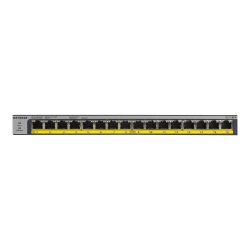 NETGEAR GS116LP Unmanaged Gigabit Ethernet (10/100/1000) Power over Ethernet (PoE) Black