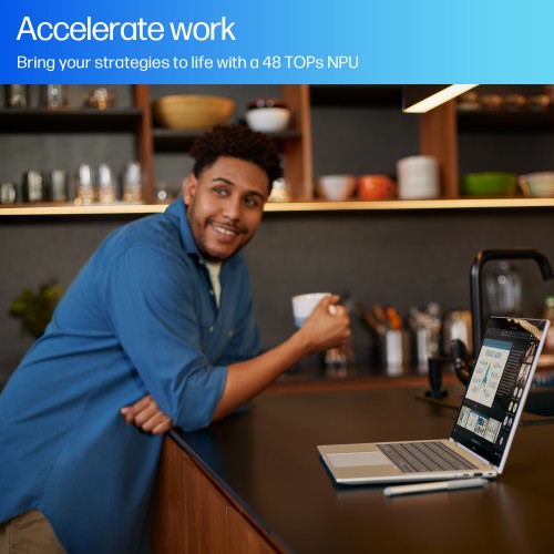 HP EliteBook X Flip G1i Next Gen AI PC Copilot+ PC Intel Core Ultra 5 226V Hybrid (2-in-1) 35.6 cm (14") Touchscreen WUXGA 16 GB LPDDR5x-SDRAM 512 GB SSD Wi-Fi 7 (802.11be) Windows 11 Pro Silver