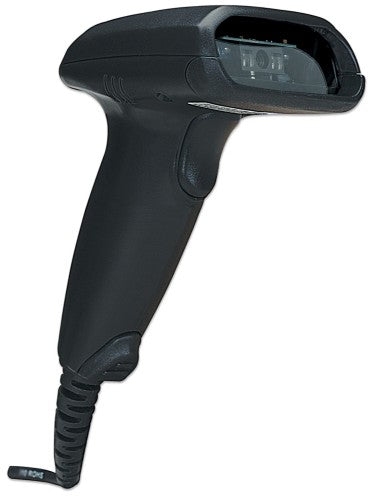 Manhattan Long Range CCD Handheld Barcode Scanner, USB, 500mm Scan Depth, Cable 1.5m, Max Ambient Light 10,000 lux (sunlight), Black, Three Year Warranty