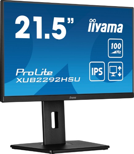 iiyama ProLite 21.5” IPS technology panel with height adjustable stand and 100Hz refresh rate