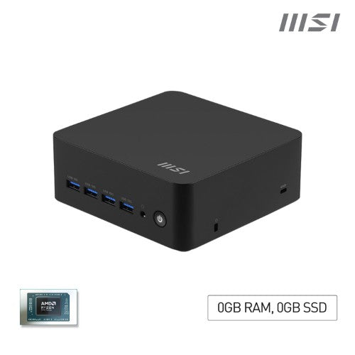MSI Cubi Z AI 8M AMD Ryzen 9 8945HS, Barebone, NUC, SFF, Mini Computer, HTPC, (NO RAM, NO Storage, NO OS), AMD Radeon Graphics/DDR5/Dual HDMI/Dual LAN/WiFi 6E/BT 5.3/VESA