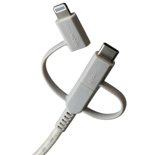Boompods TCTRTI USB cable 1.5 m USB A USB C/Micro USB-A/Lightning Titanium