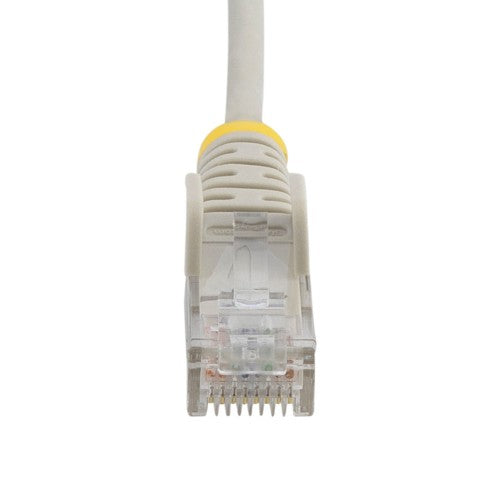StarTech.com 10m Gray Slim CAT6 Ethernet Cable, Snagless, 100W PoE, UTP, LSZH, 28AWG Pure Bare Copper Wire, Slim RJ45 Network Patch Cord w/Strain Reliefs, Individually Tested