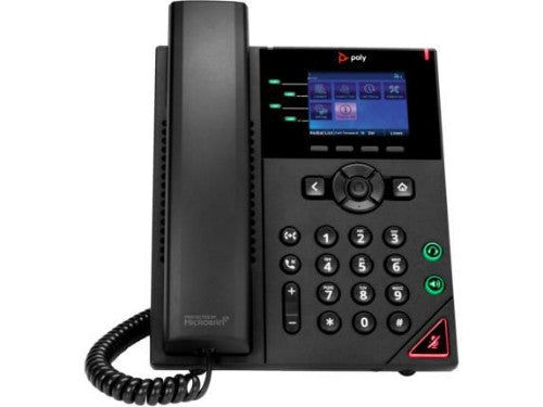 HP Poly VVX 250 4-Line IP Phone and PoE-enabled