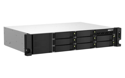 QNAP TS-873AeU-RP NAS Rack (2U) Ryzen Embedded V1500B 4 GB DDR4 0 TB QuTS hero Black
