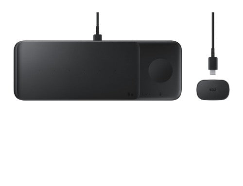 Samsung Wireless Charger Trio Headset, Smartphone, Smartwatch Black USB Wireless charging Fast charging Indoor