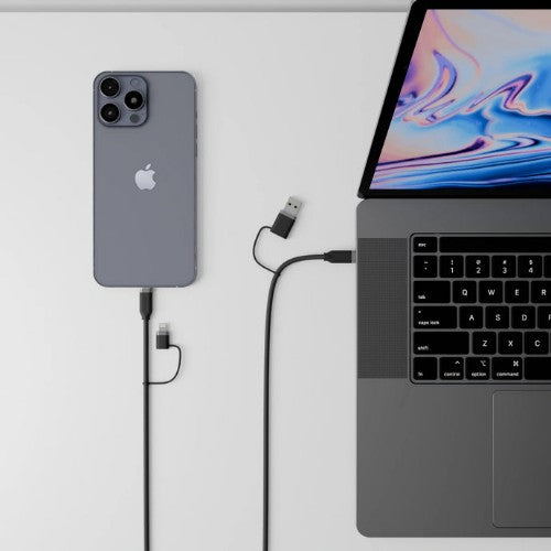 ALOGIC 4-in-1 100W Silicone Flexible Universal Charging Cable 1.5m | USB-C, USB-A and Lightning