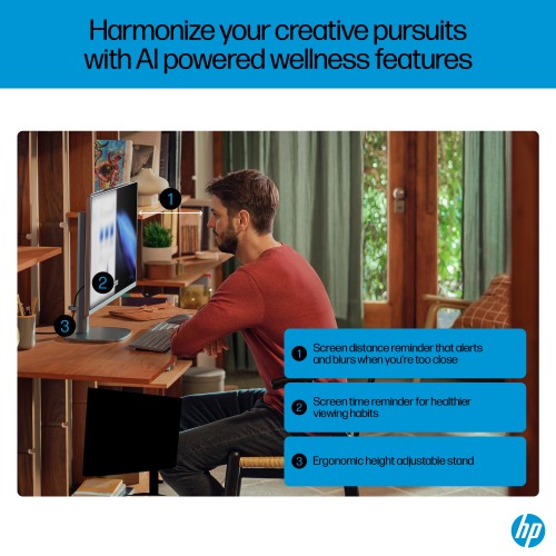 HP OmniStudio X 27-cs0002na Intel Core Ultra 5 125H 68.6 cm (27") 3840 x 2160 pixels All-in-One PC 16 GB DDR5-SDRAM 1 TB SSD Windows 11 Home Wi-Fi 7 (802.11be) AI PC Silver
