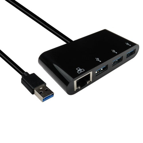Cables Direct USB3-ETHGHUB-BK laptop dock/port replicator USB 3.2 Gen 1 (3.1 Gen 1) Type-A Black