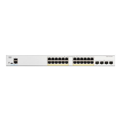 Cisco Catalyst 1300-24FP-4G Managed Switch, 24 Port GE, Full PoE, 4x1GE SFP, Limited Lifetime Protection (C1300-24FP-4G)
