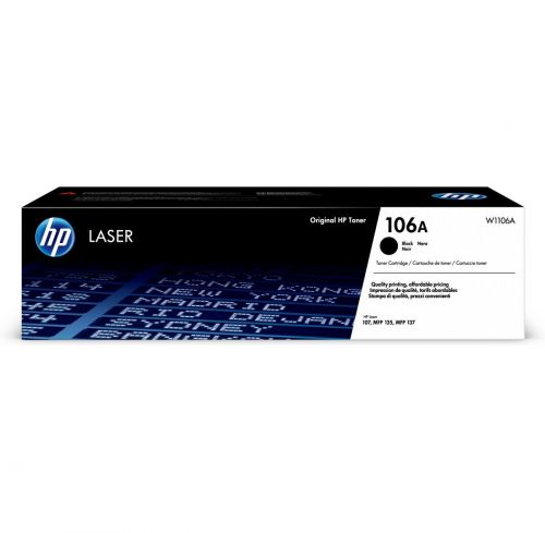HP W1106A/106A Toner cartridge, 1K pages ISO/IEC 19752 for HP Laser 107