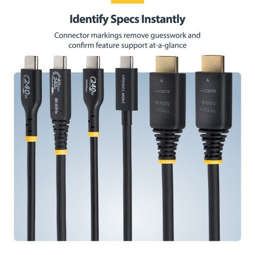 StarTech.com 3m (10ft) Certified Ultra High Speed HDMI Cable, 8K 60Hz/4K 120Hz, HDMI 2.1 Cable with HDR10+ / eARC, 48Gbps, 8K HDMI Cord for Monitor/TV/Display, Flexible TPE Jacket