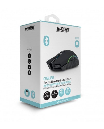 Urban Factory UNEE AMBIDEXTROUS BLUETOOTH AND 2.4GHZ RECHARGEABLE MOUSE