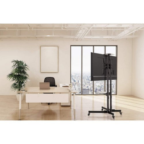 Manhattan Trolley Mount Stand for TV & Monitors, For screens 37" to 65", VESA compatability: all between 200x200 to 600x400mm - check the dimensions of the four mounting holes on back of screen to ensure it fits, Max 40kg, Black, LFD, Bracket, Lifetime Wa