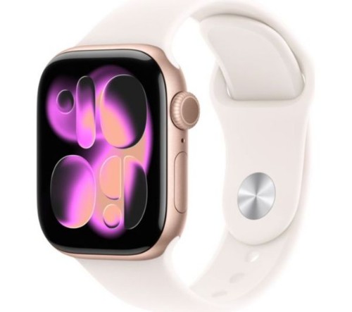 Apple Watch Series 11 GPS 42mm Rose Gold Aluminium Case with Light Blush Sport Band - S/M