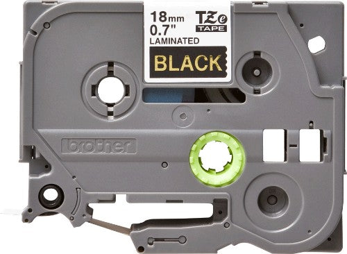 Brother TZE-344 DirectLabel gold on black Laminat 18mm x 8m for Brother P-Touch TZ 3.5-18mm/36mm/6-18mm/6-24mm/6-36mm