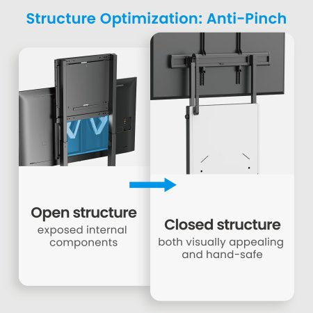 Manhattan Trolley Mount Stand for TV & Monitors (tool free height adjust), For screens:60" to 100",VESA:all between 200x200 to 1000x600mm -check the dimensions of the four mounting holes on back of screen to ensure it fits,Max 80kg,Height 1240 to 1560mm,L