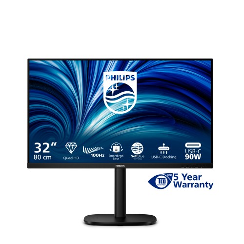 Philips 32B2U3601/00 computer monitor 80 cm (31.5") 2560 x 1440 pixels Quad HD LCD Black