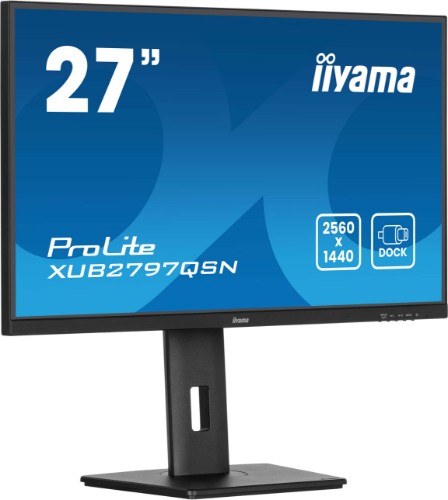 iiyama ProLite 27’’ QHD IPS technology panel with USB-C dock and RJ45 (LAN)