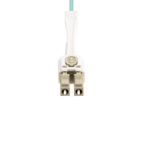 StarTech.com 8m (26.2ft) LC to LC (UPC) OM4 Multimode Fiber Optic Cable w/Push Pull Tabs, 50/125µm, 100G, Bend Insensitive, Low Insertion Loss - LSZH Fiber Jumper Cord