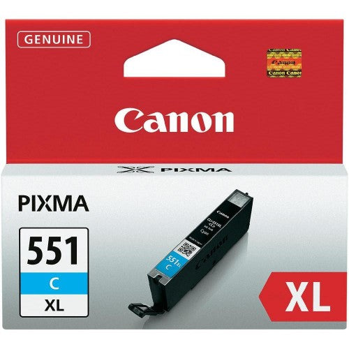Canon 6444B001/CLI-551CXL Ink cartridge cyan high-capacity, 695 pages ISO/IEC 24711 267 Photos 11ml for Canon Pixma IP 8700/IX 6850/MG 5450/MG 6350/MX 725