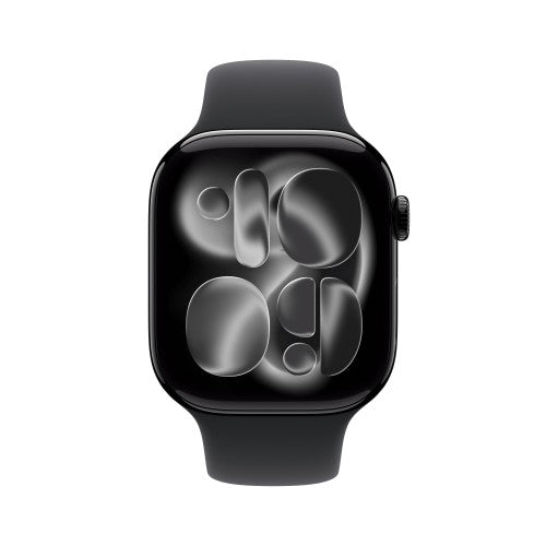 Apple Watch Series 11 GPS 46mm Jet Black Aluminium Case with Black Sport Band - M/L