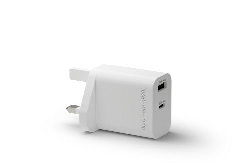 dbramante1928 re-charge - UK Wall Charger USBC25W+USBA18W - W