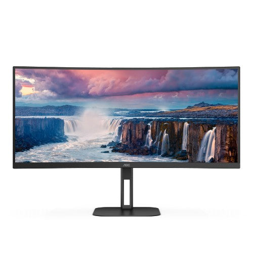 AOC V5 CU34V5C/BK computer monitor 86.4 cm (34") 3440 x 1440 pixels Wide Quad HD LED Black