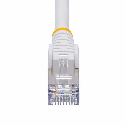 StarTech.com 12m White CAT8 Ethernet Cable, Snagless RJ45, 25G/40G, 2000MHz, 100W PoE++, S/FTP, 26AWG Pure Bare Copper Wire, LSZH, Shielded Network Patch Cord w/Strain Reliefs, Individually Tested