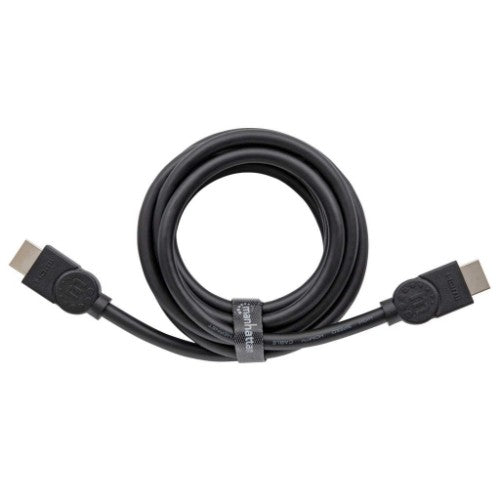 Manhattan HDMI 8K@60Hz Cable with Ethernet, 2m, Male to Male, Black, 4K@120Hz, Ultra HD 4k x 2k, Fully Shielded, Gold Plated Contacts, Lifetime Warranty, Ultra High Speed