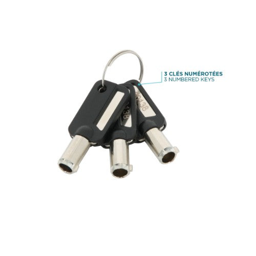 Mobilis 001325 T Lock - Slim Rotating security lock - Key