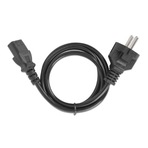 Manhattan Mains Power Cord/Cable, Euro 2-pin plug (CEE 7/4 Schuko) to C13 Female (kettle lead), 3m, 10A, Black, Lifetime Warranty
