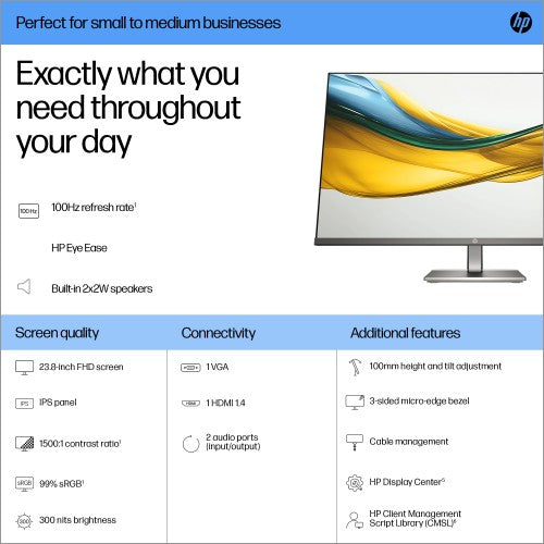 HP Series 5 23.8 inch FHD Monitor - 524da