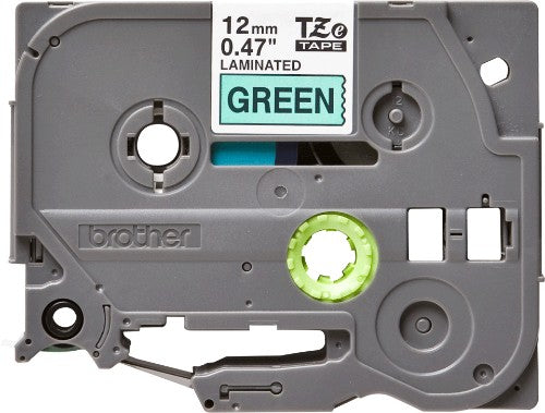Brother TZE-731 DirectLabel black on green Laminat 12mm x 8m for Brother P-Touch TZ 3.5-18mm/6-12mm/6-18mm/6-24mm/6-36mm