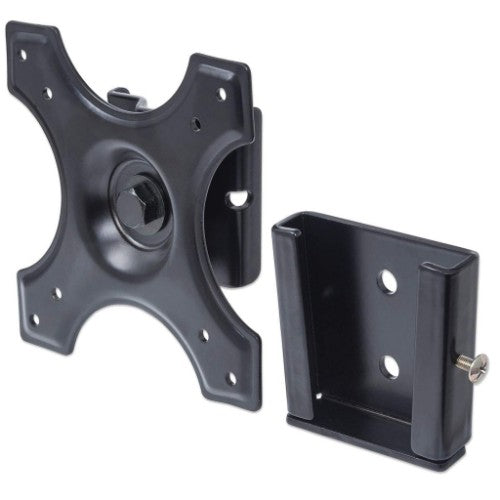 Manhattan Wall Mount for TV & Monitors (Fixed), For screens 10" to 32", VESA compatibility: 75x75mm and 100x100mm - check the dimensions of the four mounting holes on back of screen to ensure it fits, Max 15kg, Black, Bracket