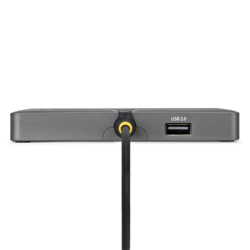StarTech.com USB-C to Quad-Monitor Workstation Adapter, 4K 60Hz HDMI, 140W PD Passthrough for Laptop Charging, USB Port for Wireless Keyboard / Mouse, TAA