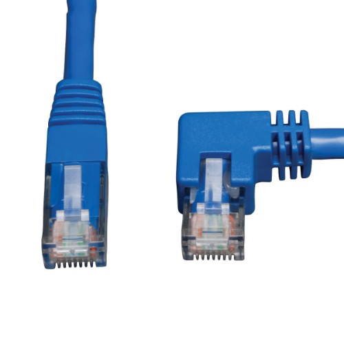 Tripp Lite N204-003-BL-RA Right-Angle Cat6 Gigabit Molded UTP Ethernet Cable (RJ45 Right-Angle M to RJ45 M), Blue, 3 ft. (0.91 m)