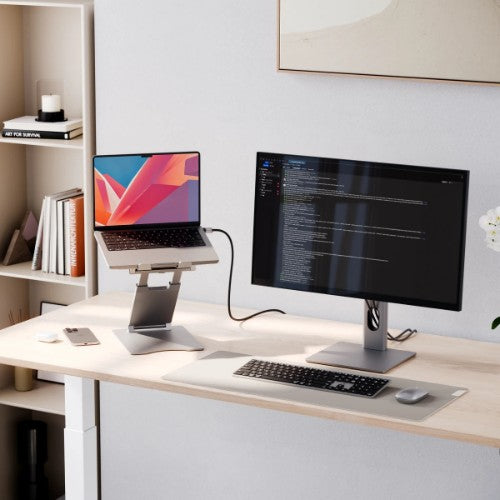 ALOGIC Elite Plus Adjustable Laptop Riser - Silver