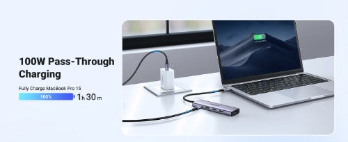 Ugreen 15596 laptop dock/port replicator Wired USB 3.2 Gen 1 (3.1 Gen 1) Type-A + Type-C Aluminium
