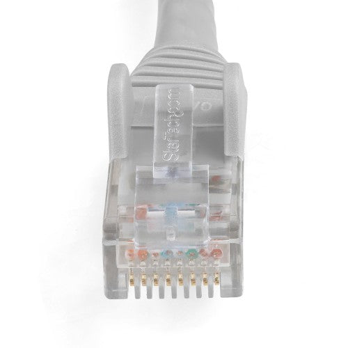 StarTech.com 15m CAT6 Ethernet Cable - LSZH (Low Smoke Zero Halogen) - 10 Gigabit 250Mhz 100W PoE RJ45 10GbE UTP Network Patch Cord Snagless with Strain Relief - Grey, CAT 6, ETL Verified, 24AWG