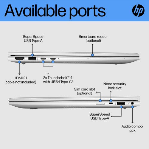 HP EliteBook 830 G10 Intel® Core™ i5 i5-1335U Laptop 33.8 cm (13.3") WUXGA 8 GB LPDDR5-SDRAM 256 GB SSD Wi-Fi 6E (802.11ax) Windows 11 Pro Silver