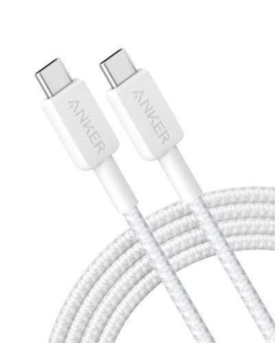 Anker Braided USB-C to USB-C Charging Cable 1.8 m, White