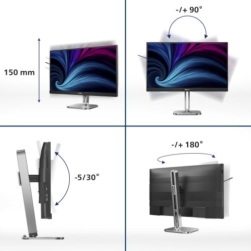 Philips 27B2U4601/00 computer monitor 68.6 cm (27") 2560 x 1440 pixels Quad HD LCD Grey