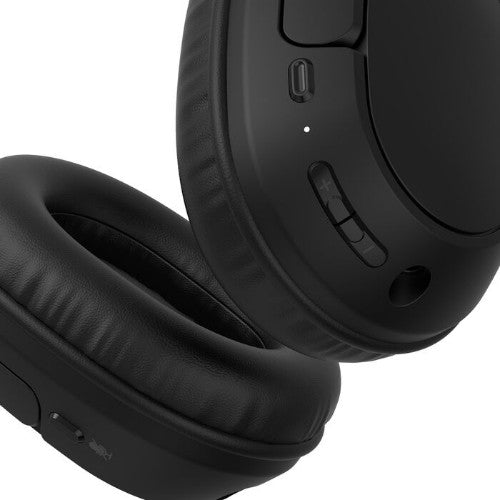 Belkin AUD009HQBK headphones/headset Wireless Head-band Calls/Music USB Type-C Bluetooth Black