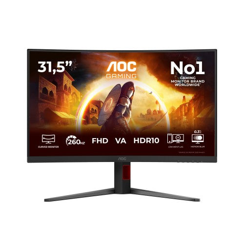 AOC G4 C32G4Z computer monitor 80 cm (31.5") 1920 x 1080 pixels Full HD LCD Black, Red