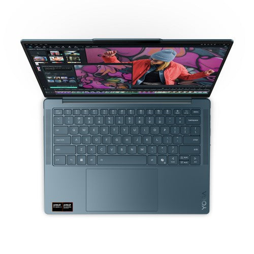 Lenovo Yoga Slim 7 14AKP10 Copilot+ PC AMD Ryzen™ AI 5 340 Laptop 35.6 cm (14") WUXGA 16 GB LPDDR5-SDRAM 512 GB SSD Wi-Fi 7 (802.11be) Windows 11 Home English Teal